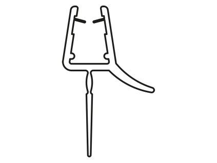 Vodorovné těsnění pro 6mm sklo, set 5 ks 51702.KD5.1000