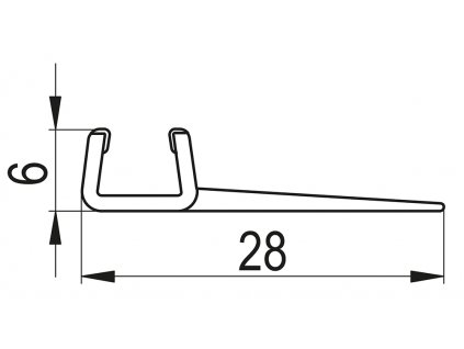 SanSwiss TOP-LINE, TOP-LINE S Svislé těsnění pro 6mm sklo, ks 82205.KD.TLS2