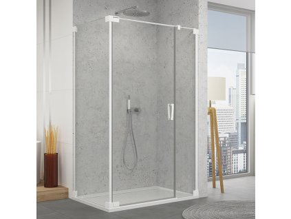 Jednokřídlé dveře s pantem u zdi a s pevnou stěnou v rovině - levý díl CA31CG0900987