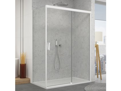 Jednodílné posuvné dveře s pevnou stěnou v rovině - pevný díl vpravo CAS2D1300987