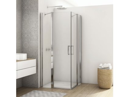 Rohový vstup dvoudílný s křídlovými dveřmi - nerovnostranné provedení D22DE2B90105088