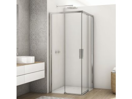 Rohový vstup s dvoudílnými posuvnými dveřmi D22SE2B0905088