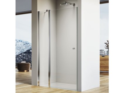 Jednokřídlé dveře s pevnou stěnou v rovině / 1 strana rohového vstupu SOL13SM15007