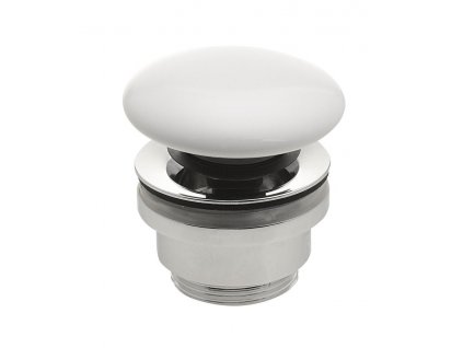 Umyvadlová výpust 5/4“, click-clack, keramická zátka, 5-63mm, bílá