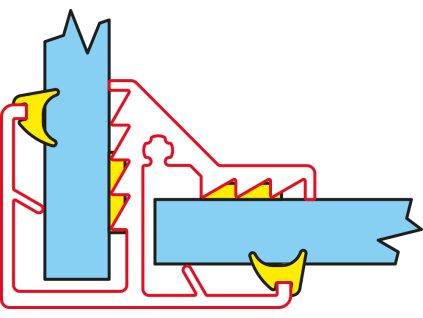 Spojovací profil WPE pro L-montáž (spojení dvou samostatných pevných stěn STR4P) WPE.50.2000