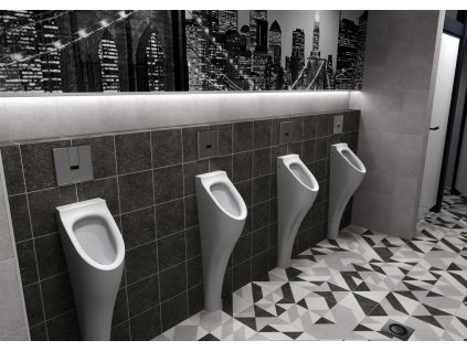 Podomítkový automatický splachovač pro urinal 6V (4xAA), nerez