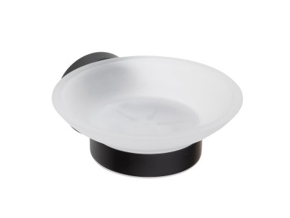 X-ROUND BLACK mýdlenka, mléčné sklo, černá mat
