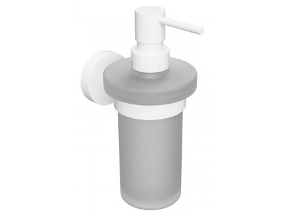 X-ROUND WHITE dávkovač mýdla 230ml, mléčné sklo, bílá mat