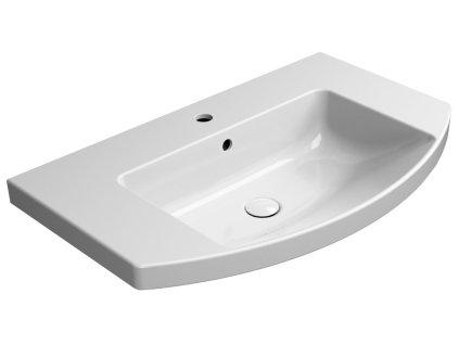 NORM keramické umyvadlo 80x50cm, oblé, bílá ExtraGlaze