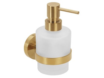 X-ROUND GOLD dávkovač mýdla 200ml, mléčné sklo, zlato mat