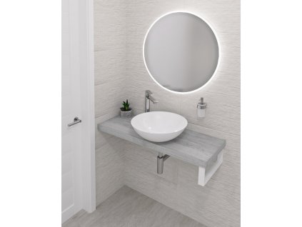 AVICE deska pod umyvadlo 110x36cm, tl.5cm, dub starobílý