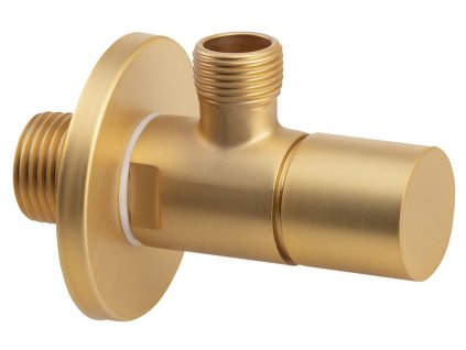 Rohový ventil kulatý, 1/2"x3/8", zlato mat