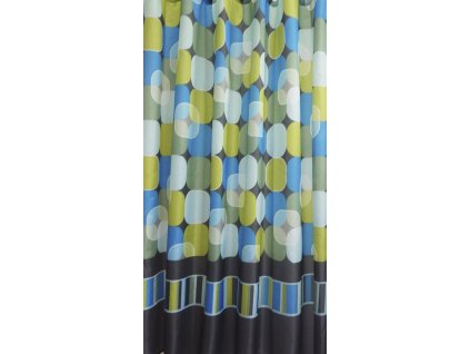 Závěs 180x200cm,100% polyester, kruh - mix barev