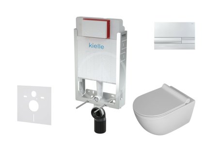 Set předstěnové instalace, klozetu Gaia, sedátka softclose a tlačítka Gemini I, chrom