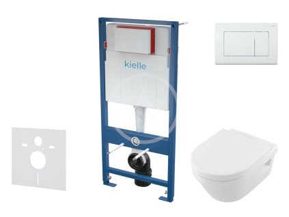 Set předstěnové instalace, klozetu Architectura a sedátka softclose, tlačítko Gemini lll, lesklá bílá