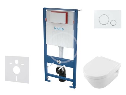 Set předstěnové instalace, klozetu Architectura a sedátka softclose, tlačítko Gemini ll, lesklá bílá/chrom