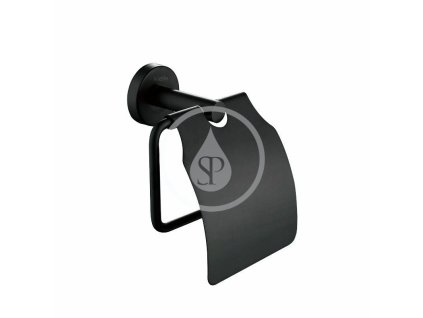 Držák toaletního papíru s krytem, matná černá