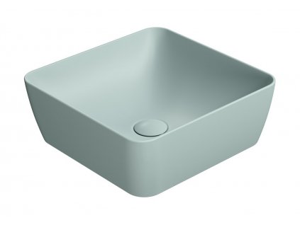 SAND/NUBES keramické umyvadlo na desku 38x38cm, ghiaccio mat