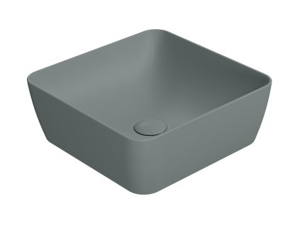 SAND/NUBES keramické umyvadlo na desku 38x38cm, agave mat