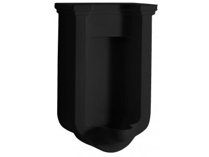 WALDORF urinál se zakrytým přívodem vody, 44x72cm, černá mat