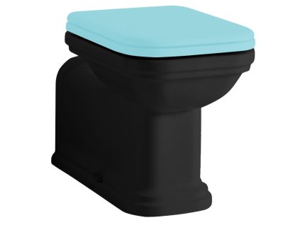 WALDORF WC mísa stojící, 37x65cm, spodní/zadní odpad, černá mat