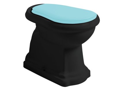 RETRO WC mísa stojící, 38,5x59cm, spodní odpad, černá mat