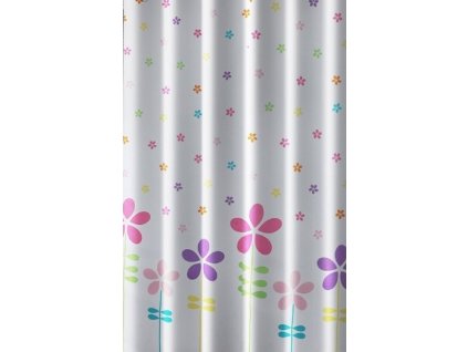 Sprchový závěs 180x180cm, polyester, květovaný barevný