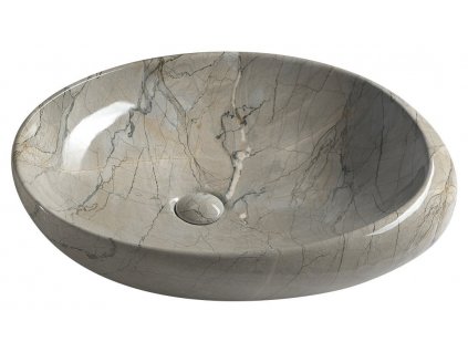 DALMA keramické umyvadlo 68x16,5x44 cm, grigio