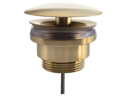 Umyvadlová výpust 5/4“, neuzavíratelná, velká zátka, 5-55mm, zlato