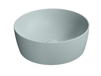 NUBES keramické umyvadlo na desku průměr 40cm, ghiaccio mat