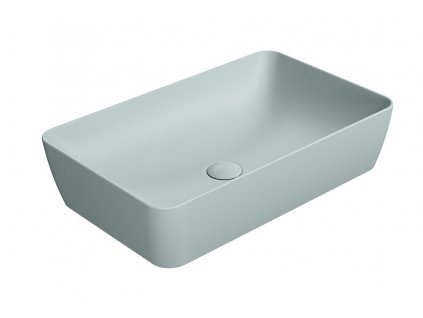 NUBES keramické umyvadlo na desku 60x38cm, ghiaccio mat