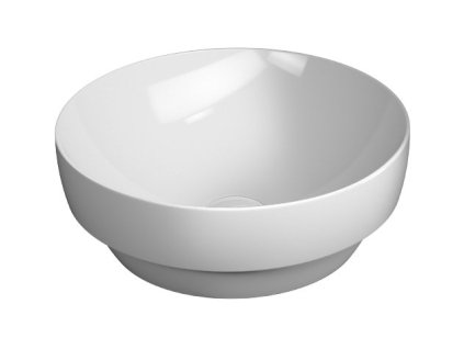 PURA keramické umyvadlo na desku, průměr 40cm, bílá ExtraGlaze