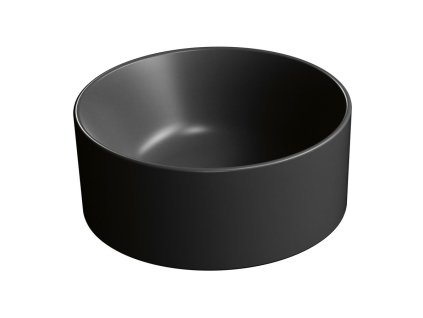 KUBE X keramické umývátko na desku, průměr 32cm, černá mat