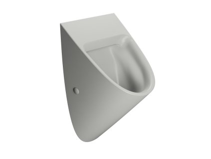 COMMUNITY urinál se zakrytým přívodem vody, Rimless, 31x54,5cm, cenere mat