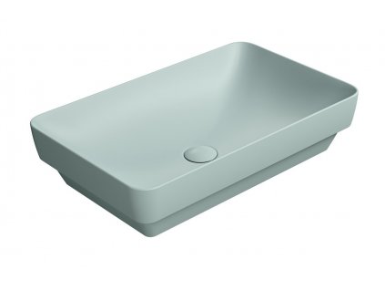 PURA keramické umyvadlo na desku 60x38cm, ghiaccio mat
