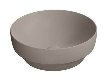 PURA keramické umyvadlo na desku, průměr 40cm, tortora mat