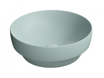 PURA keramické umyvadlo na desku, průměr 40cm, ghiaccio mat