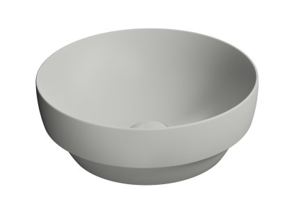 PURA keramické umyvadlo na desku, průměr 40cm, cenere mat