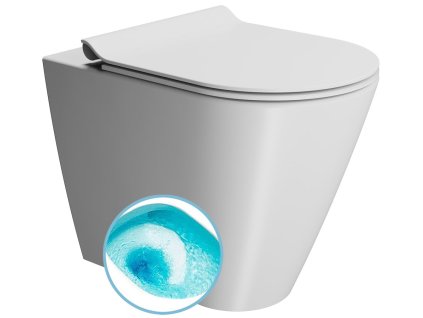 KUBE X WC mísa stojící, Swirlflush, 36x55cm, spodní/zadní odpad, bílá dual-mat