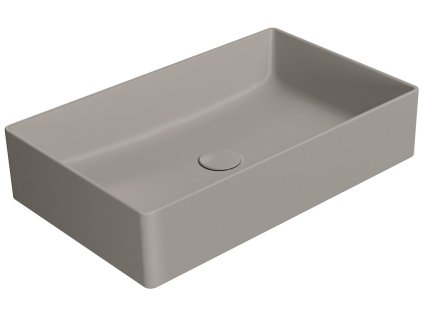 KUBE X keramické umyvadlo na desku, 60x37cm, tortora mat