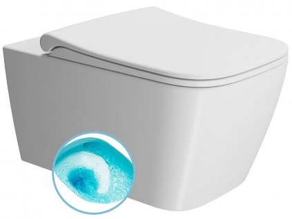 NUBES závěsná WC mísa, Swirlflush, 35x55cm, bílá dual-mat