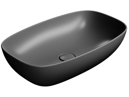 NUBES keramické umyvadlo na desku 60x38cm, černá mat