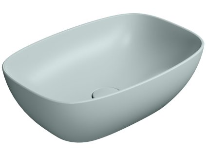 NUBES keramické umyvadlo na desku 50x35cm, ghiaccio mat