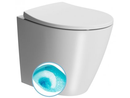 MODO WC mísa stojící, Swirlflush, 37x52cm, spodní/zadní odpad, bílá dual-mat