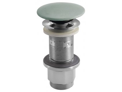 Umyvadlová výpust 5/4“, click-clack, betonová zátka, 10-80mm, zelená