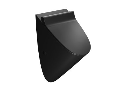 COMMUNITY urinál se zakrytým přívodem vody s otvory pro víko, Rimless, 31x54,5cm, černá mat