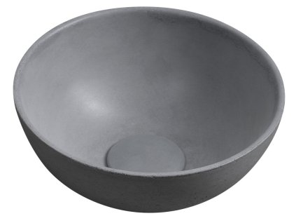MINOR betonové umývátko na desku, Ø 26cm, šedá