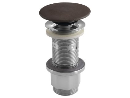 Umyvadlová výpust 5/4“, click-clack, betonová zátka, 10-80mm, tmavě hnědá