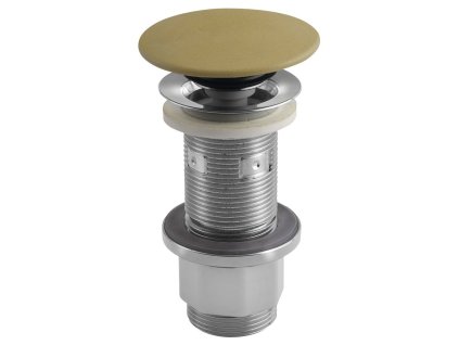 Umyvadlová výpust 5/4“, click-clack, betonová zátka, 10-80mm, žlutá
