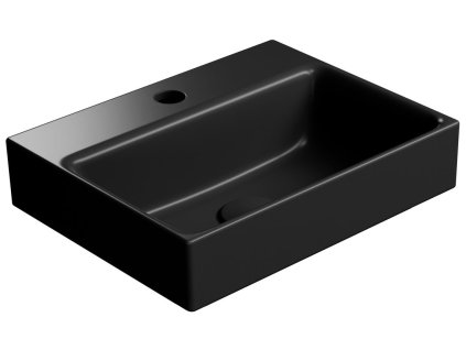 NUBES keramické umývátko 40x32cm, černá mat